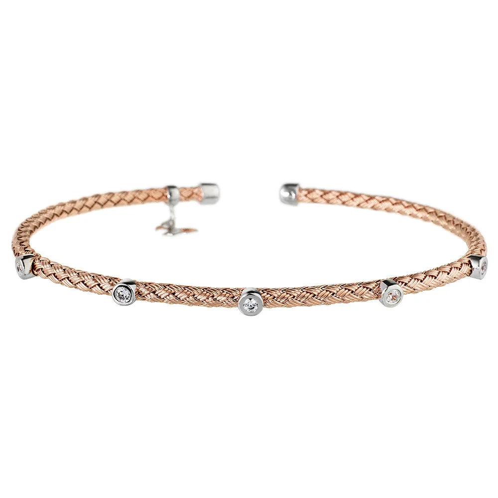 Rose Gold Bracelet 5 CZ