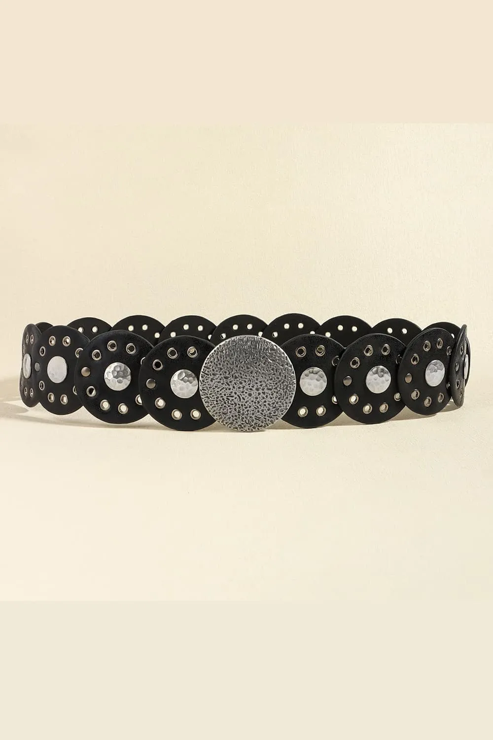 Round Shape PU Leather Belt