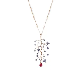 Ruby & Iolite N316 Necklace