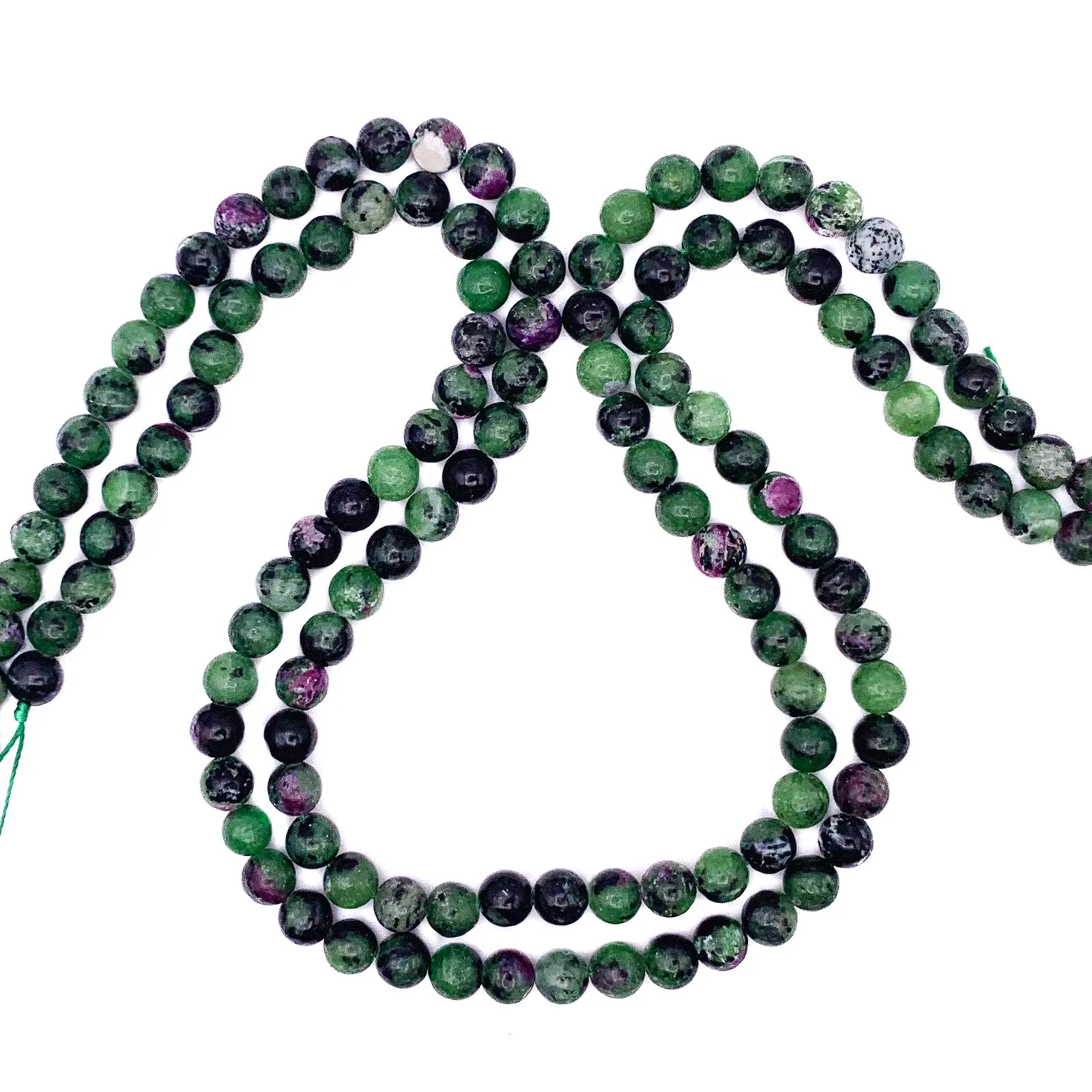 Ruby Zoisite 6.5mm Smooth Rounds Bead Strand