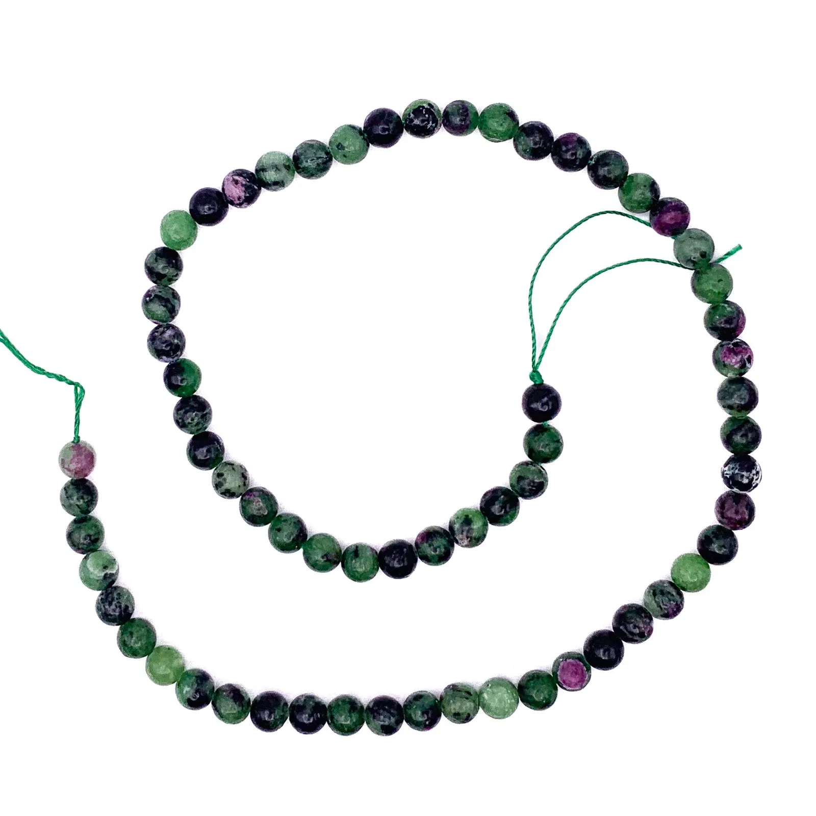 Ruby Zoisite 6.5mm Smooth Rounds Bead Strand