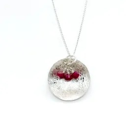 Scribbled Shell with Ruby Necklace