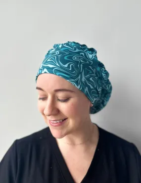 Scrub Hat - Blue Swirl