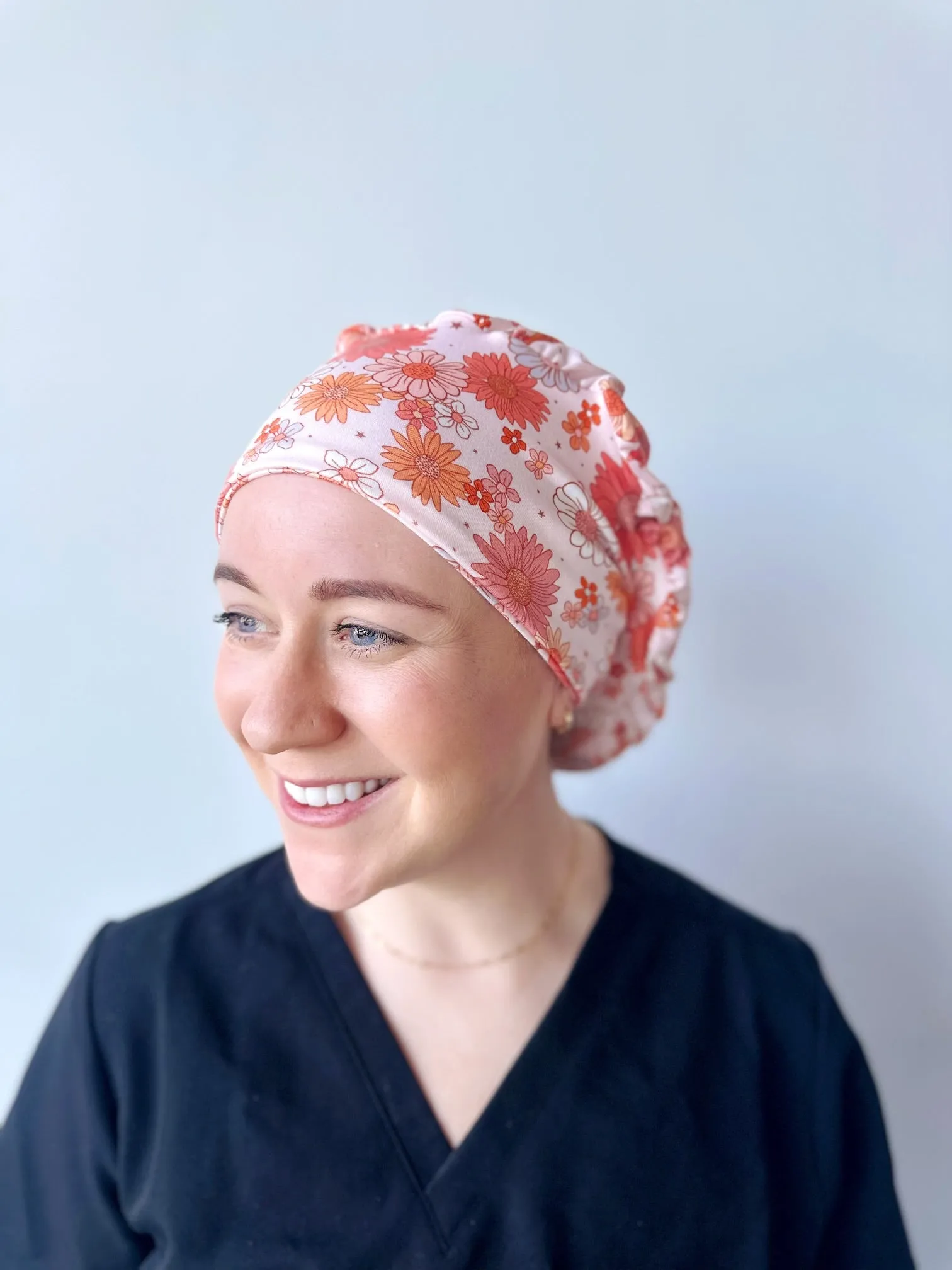 Scrub Hat - Boho Flower Cluster