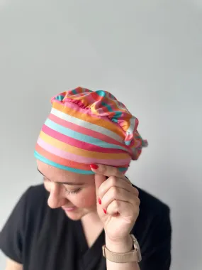 Scrub Hat - Summer Stripes