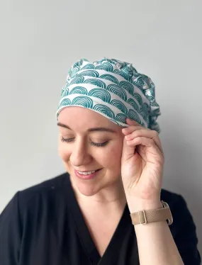 Scrub Hat - Teal Rainbows