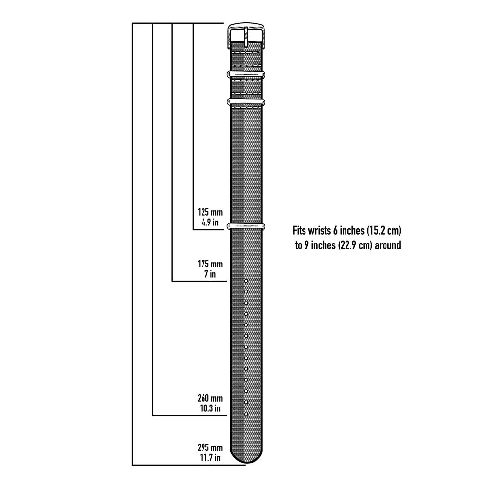 Seat Belt Nylon Military Style Watch Band - Olive, Black Hardware