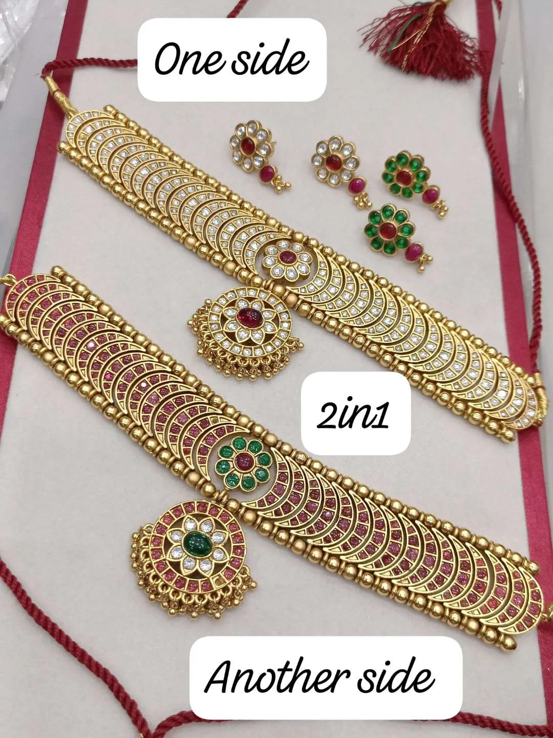 Shobitha Dhulipala Wedding Inspired Double Sided Necklace