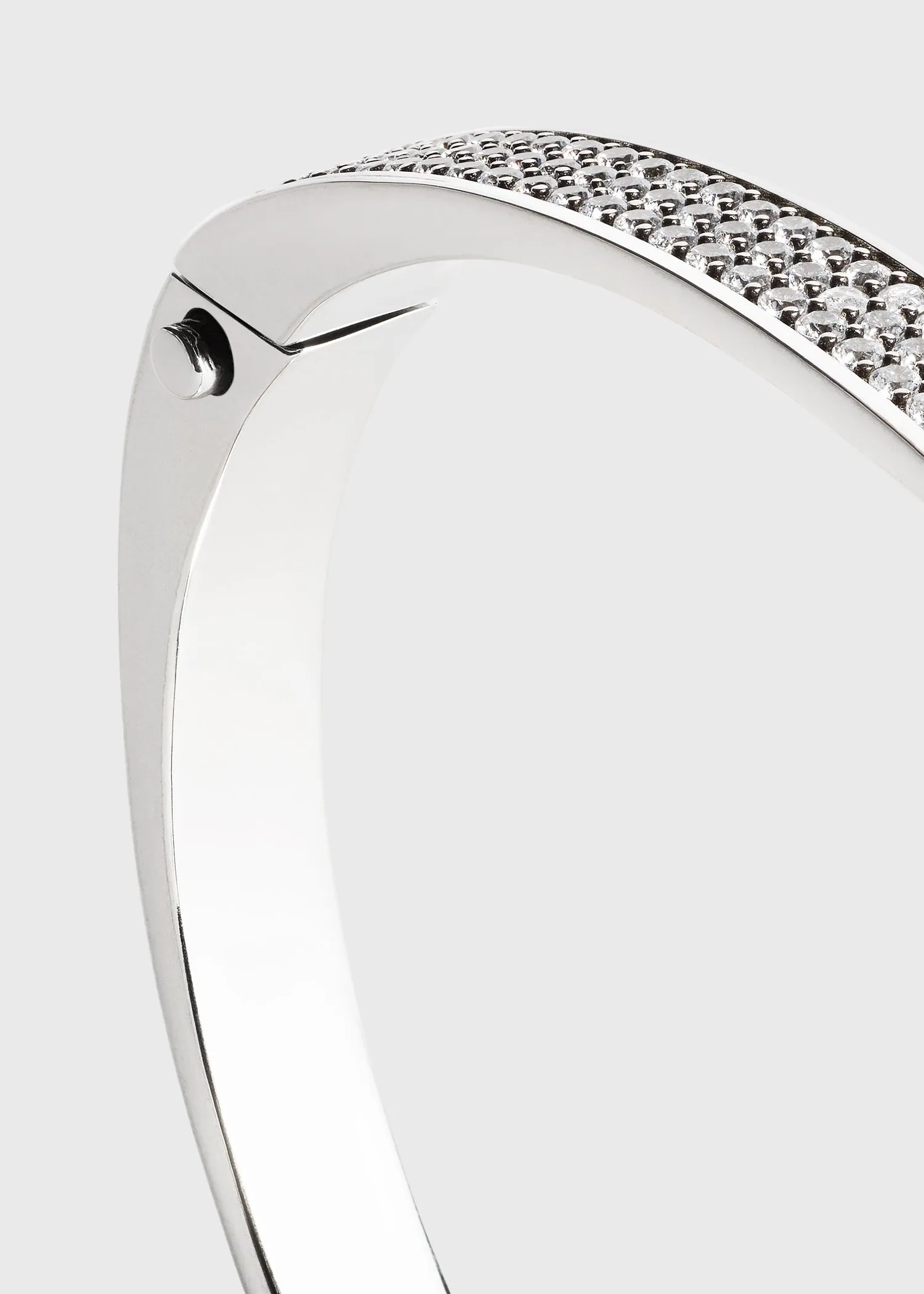 Signature pavé bracelet silver