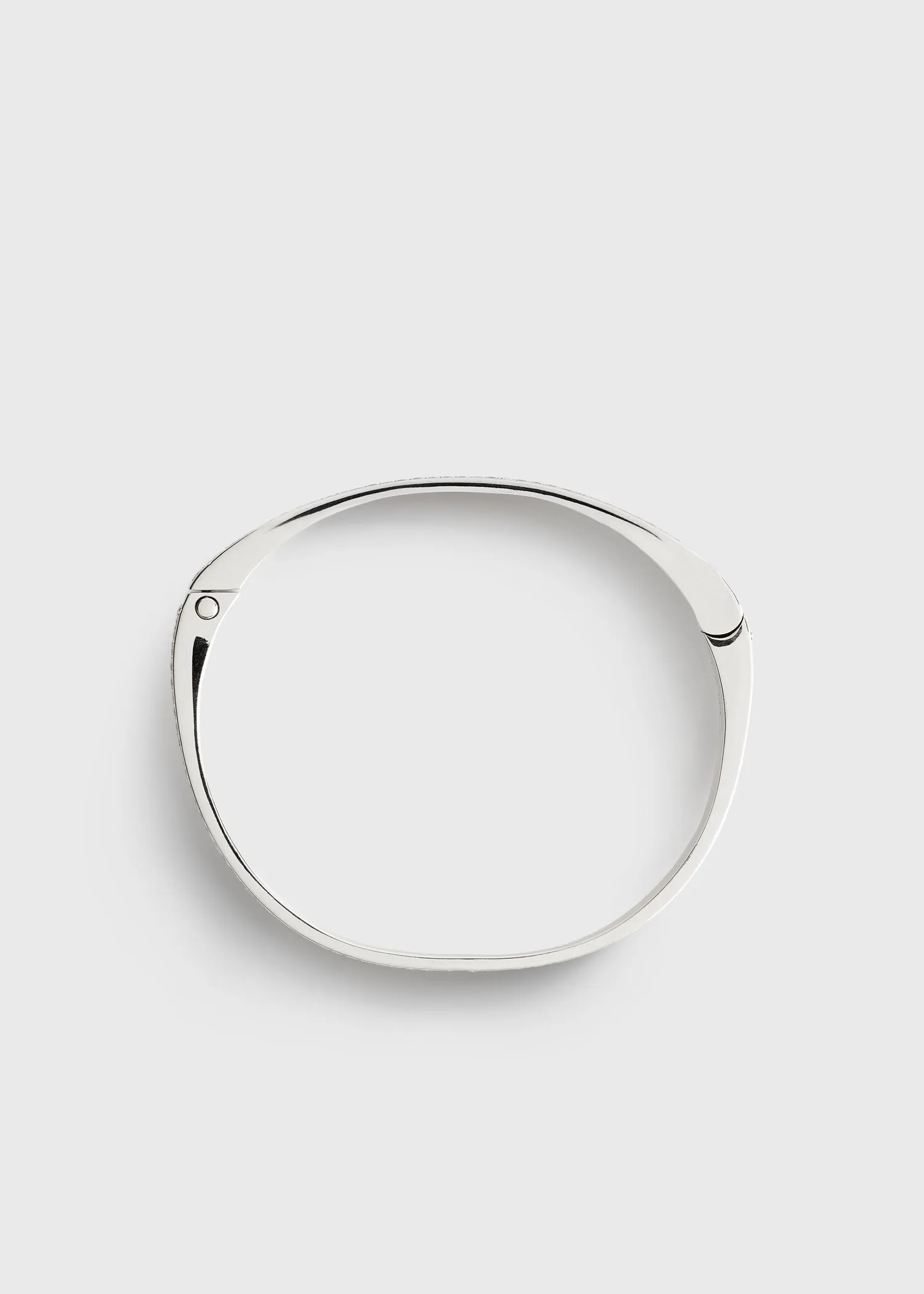 Signature pavé bracelet silver