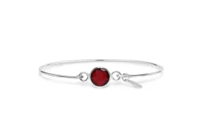 Signature Skinny Bracelet Garnet