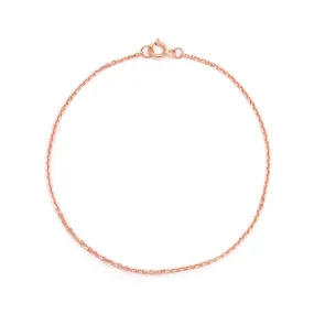 Silken Rolo Bracelet | Solid 14k Rosegold