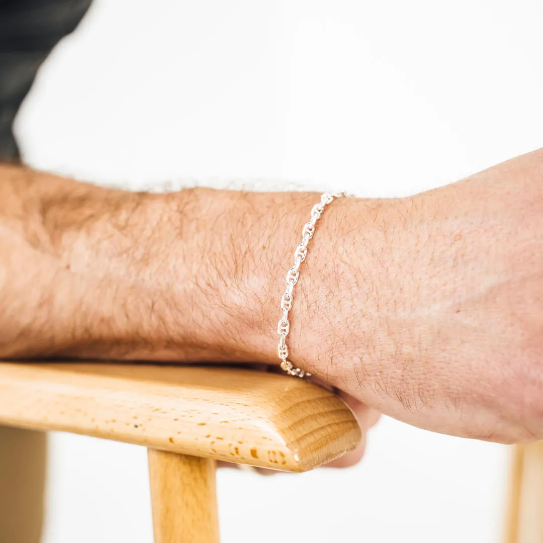 Silver Anchor Bracelet