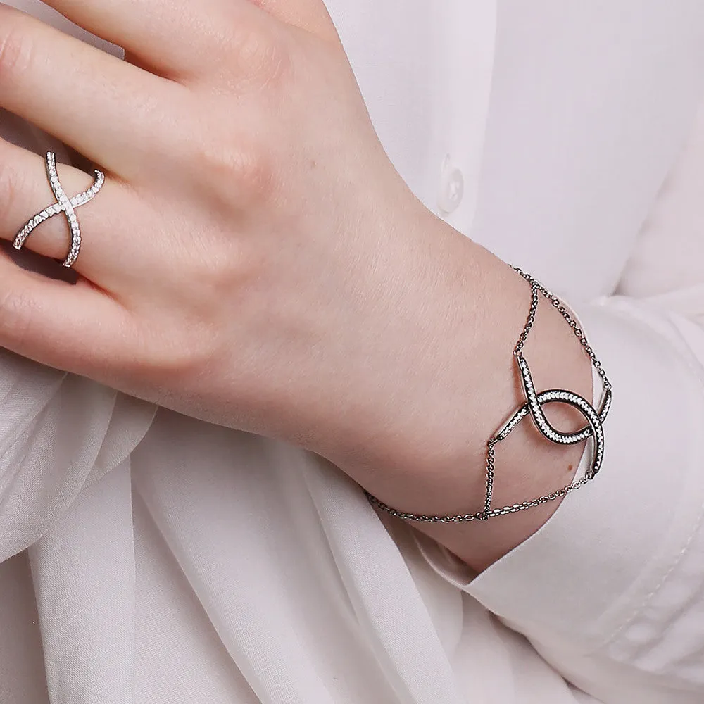 Silver Curve Bracelet