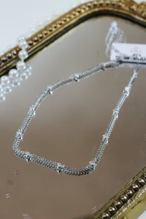 Silver Cz Dainty Choker