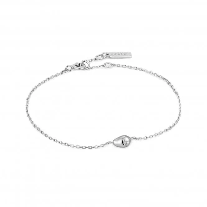 Silver Pebble Sparkle Chain Bracelet B043-04H