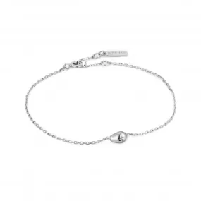 Silver Pebble Sparkle Chain Bracelet B043-04H