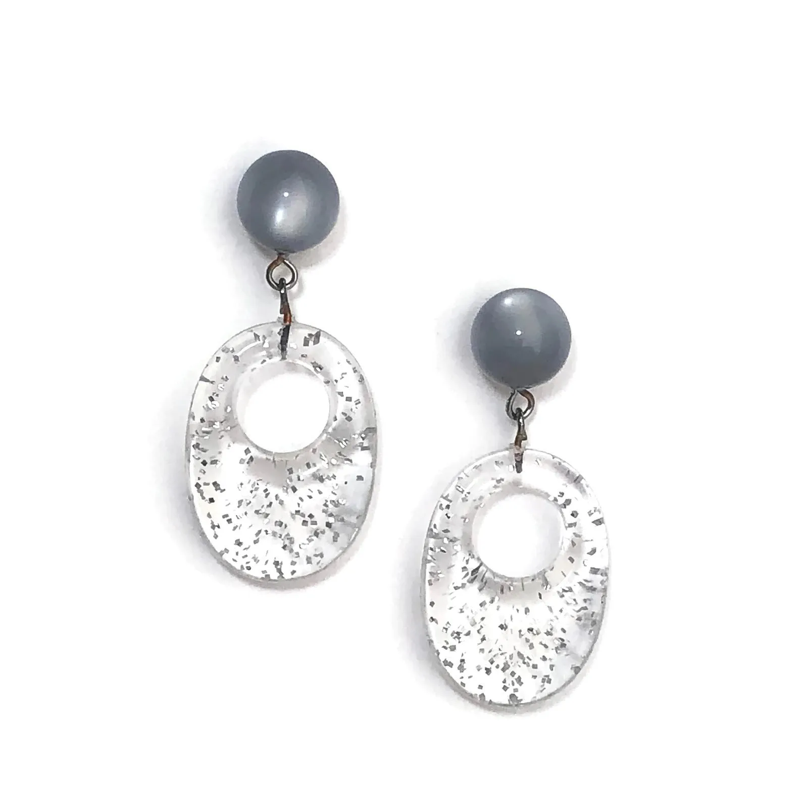 Silver Sparkle Abba Earrings