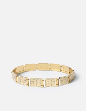 SIM Card Bracelet, Gold Vermeil