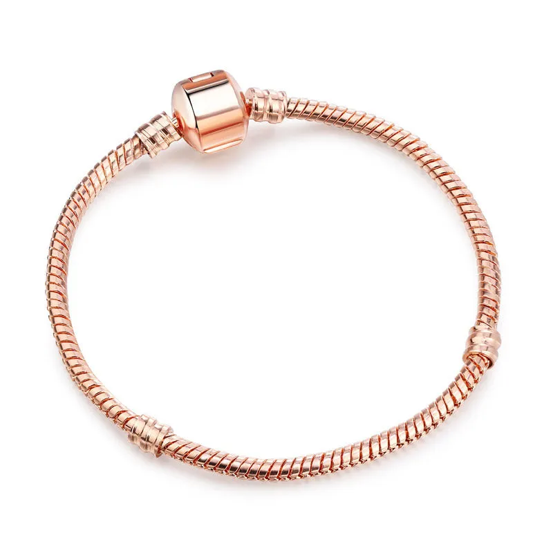 Snake chain rose gold bracelet