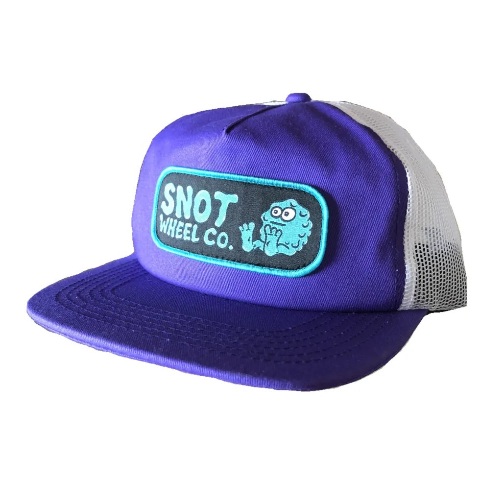 Snot Wheel Co. Trucker Cap Purple/White mesh