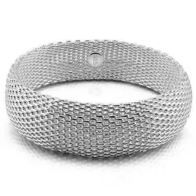 Soft Silky Chains Sterling Silver Bangle Bracelet for Woman Special Occasion Gift Everyday Casual