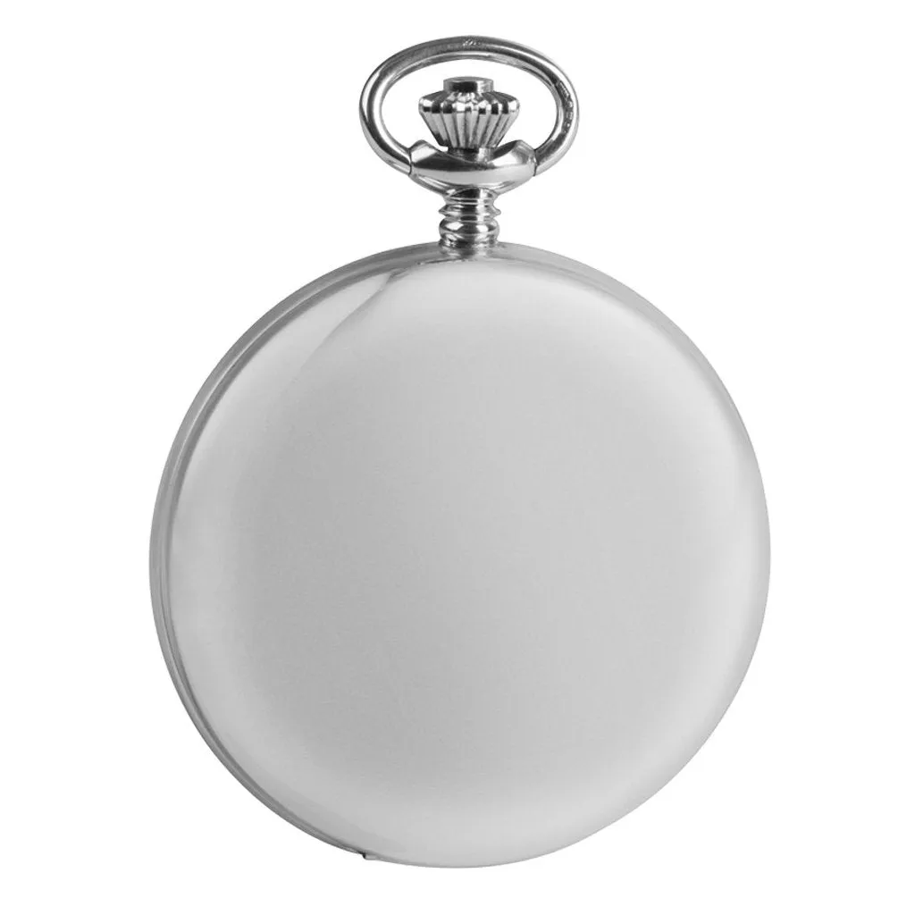 Solid Silver Twin Lid Pocket Watch by Woodfords SIL1104