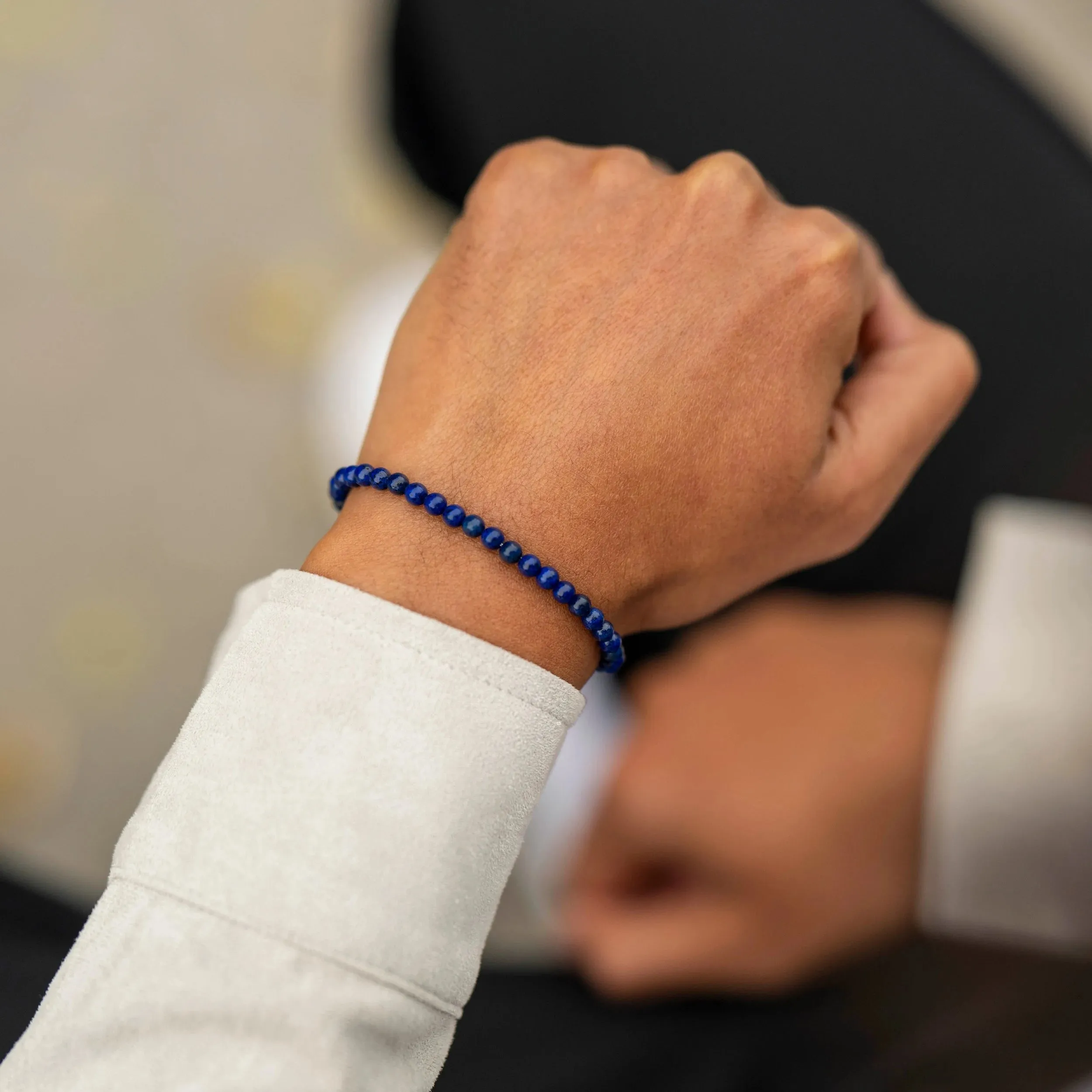 Spiritual Bead Bracelet, 4MM - Lapis Lazuli