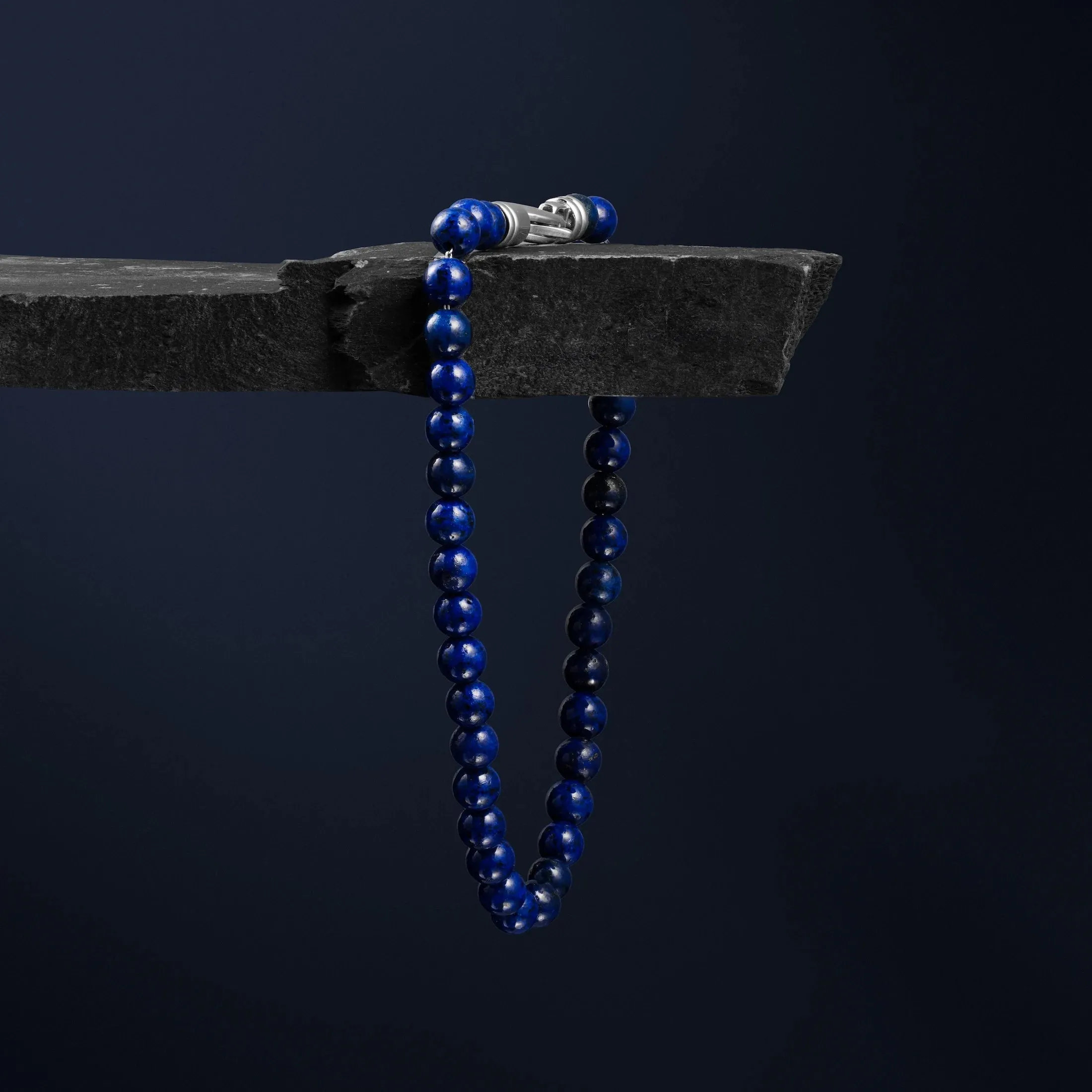 Spiritual Bead Bracelet, 4MM - Lapis Lazuli