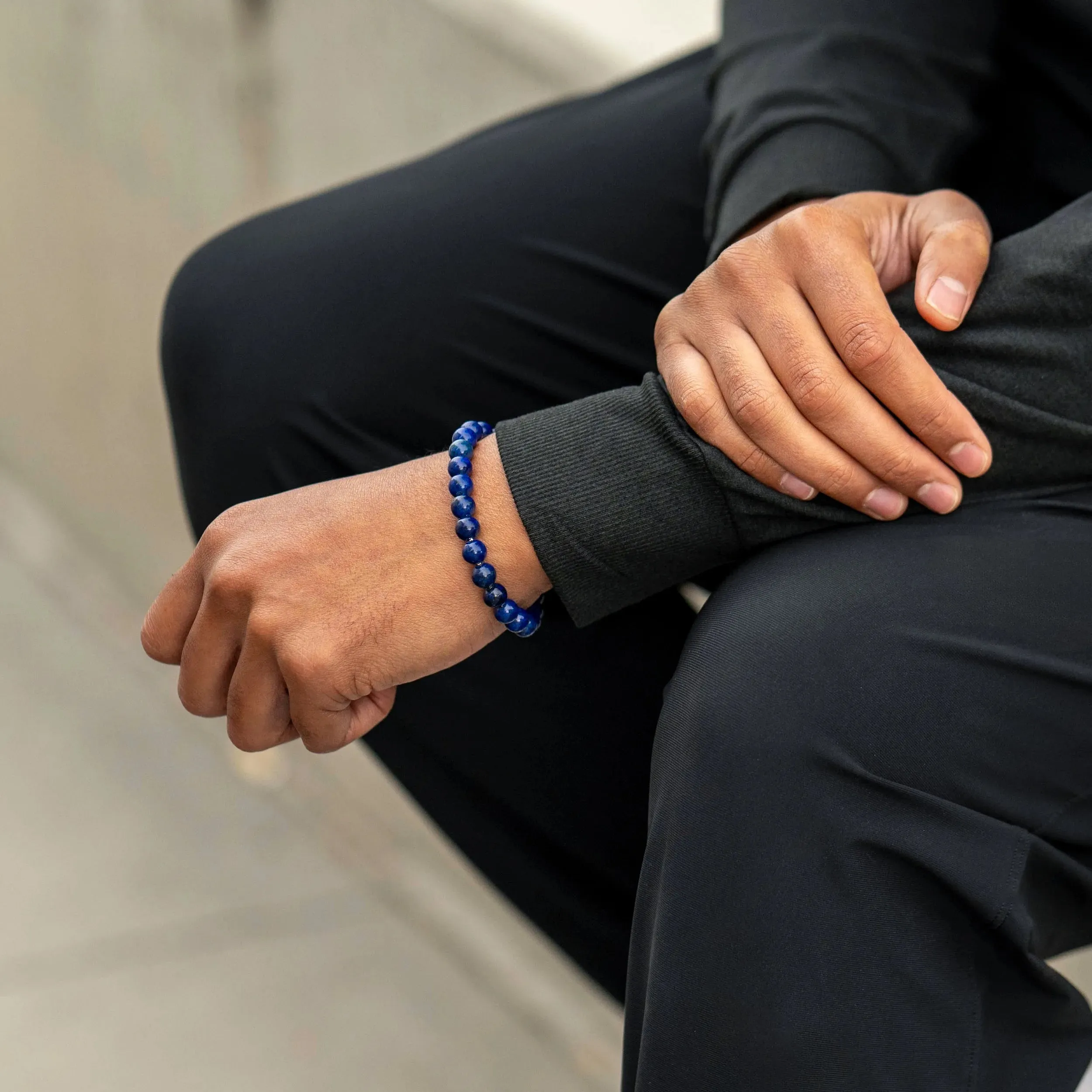 Spiritual Bead Bracelet, 8MM - Lapis Lazuli