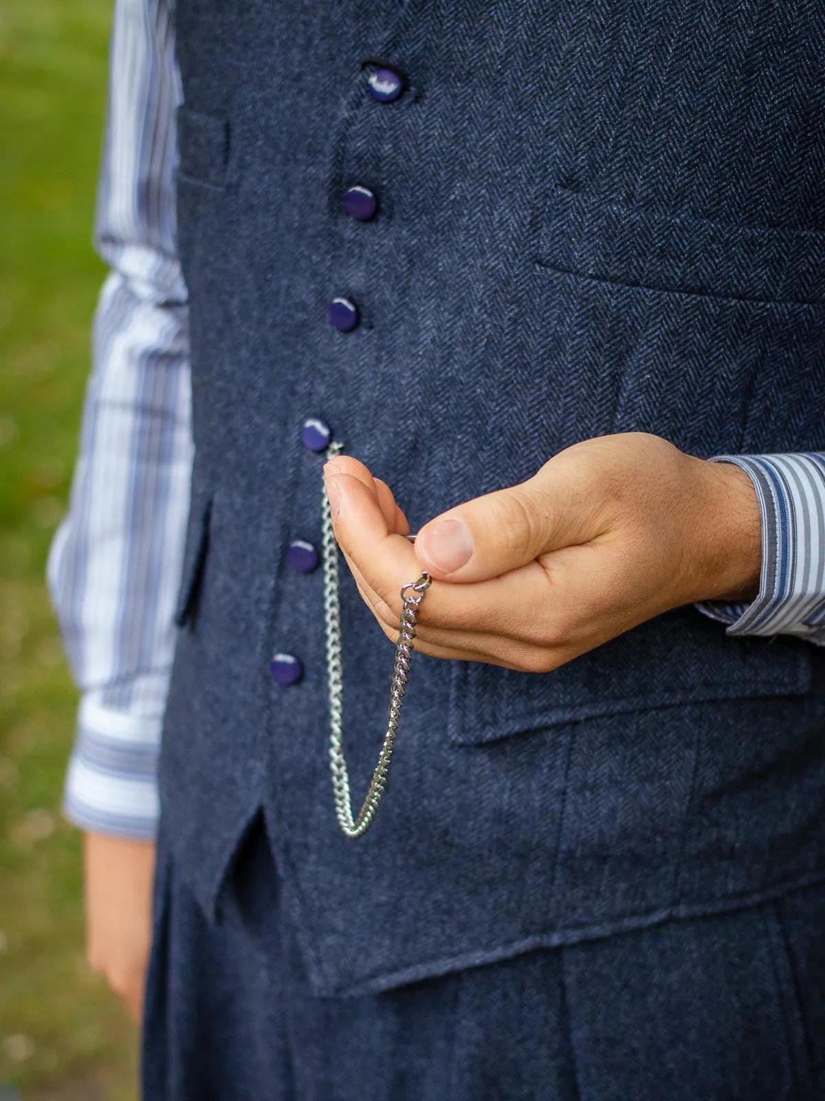 Spitfire Embossed Silver Quartz Pocket Fob Watch