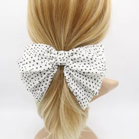 Spring Summer hair bow, dot hair bow, crepe hair bow for women