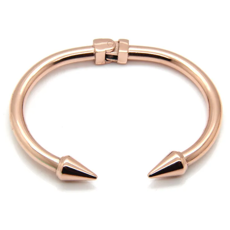 Stainless Steel Jewelry Conical Arrows Bracelets & Bangles Wholesale 18K Gold Cone Nail Cuff Bracelet For Women