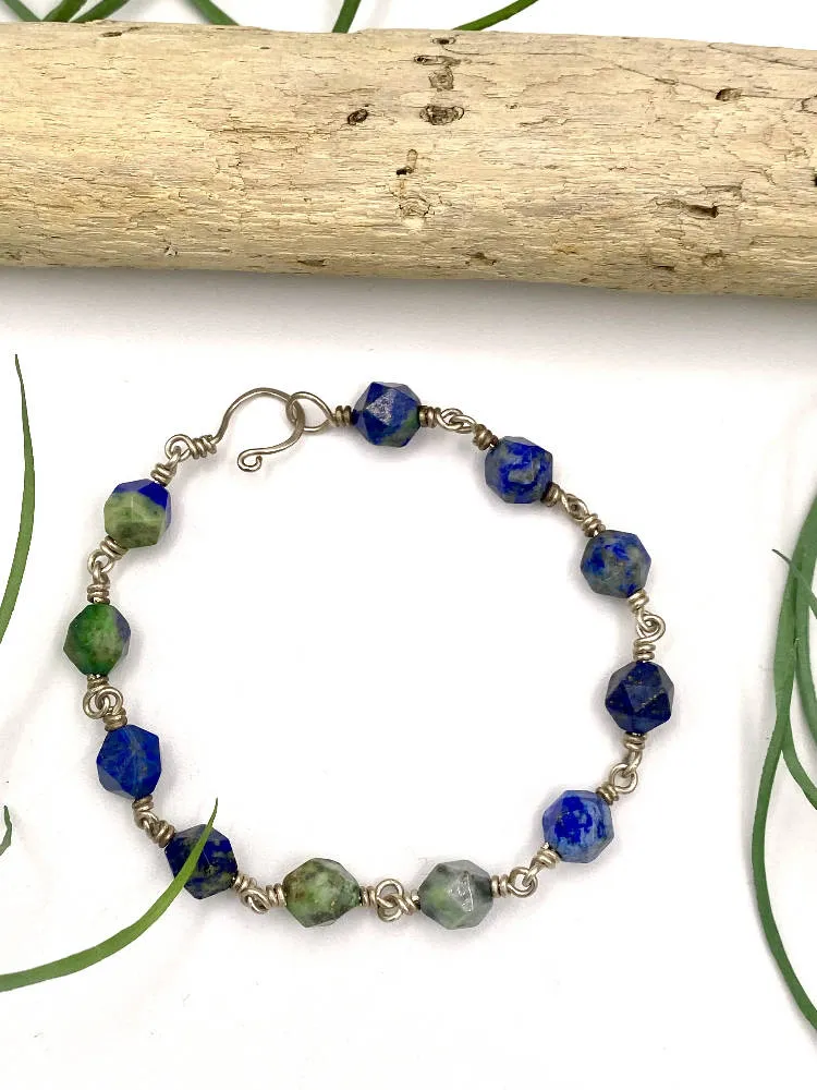 Star Cut Lapis Lazuli Bracelet