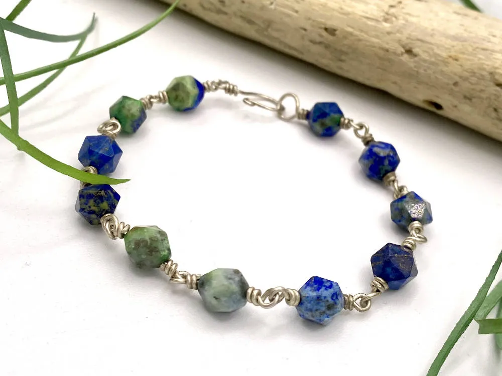 Star Cut Lapis Lazuli Bracelet