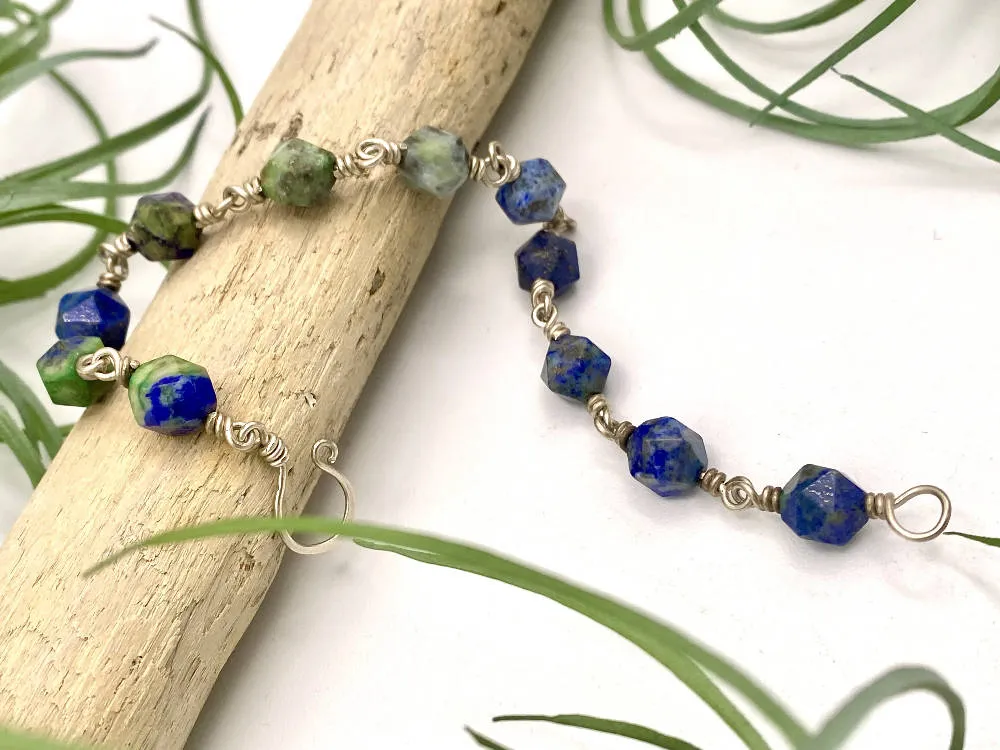 Star Cut Lapis Lazuli Bracelet