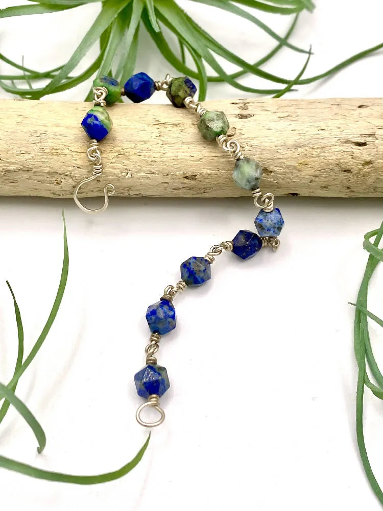 Star Cut Lapis Lazuli Bracelet