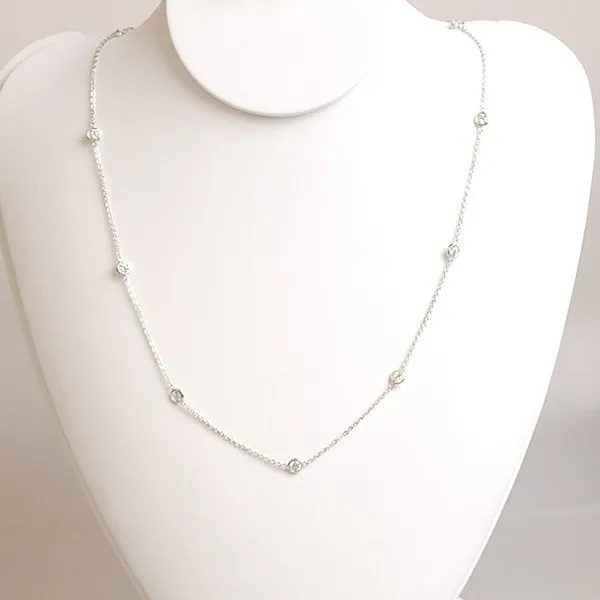 Sterling Silver Bead Choker Necklace with Adjustable Length