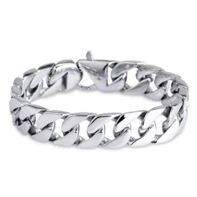 Stylish Korean Titanium Steel Cuban Chain Bracelet for Men