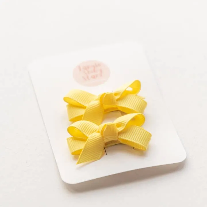 Tangle Shiny Stars - Pinces Cheveux Avec Petit Noeud - Jaune||Tangle Shiny Stars - Hair Clip With Small Bow - Yellow