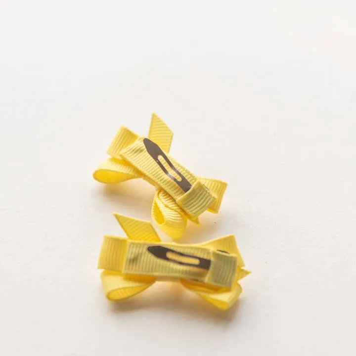 Tangle Shiny Stars - Pinces Cheveux Avec Petit Noeud - Jaune||Tangle Shiny Stars - Hair Clip With Small Bow - Yellow