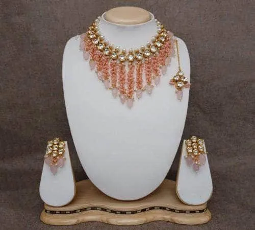 Tassel Coral Necklace Set