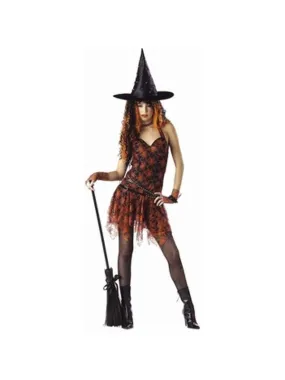 Teen Orange Spider Witch Costume