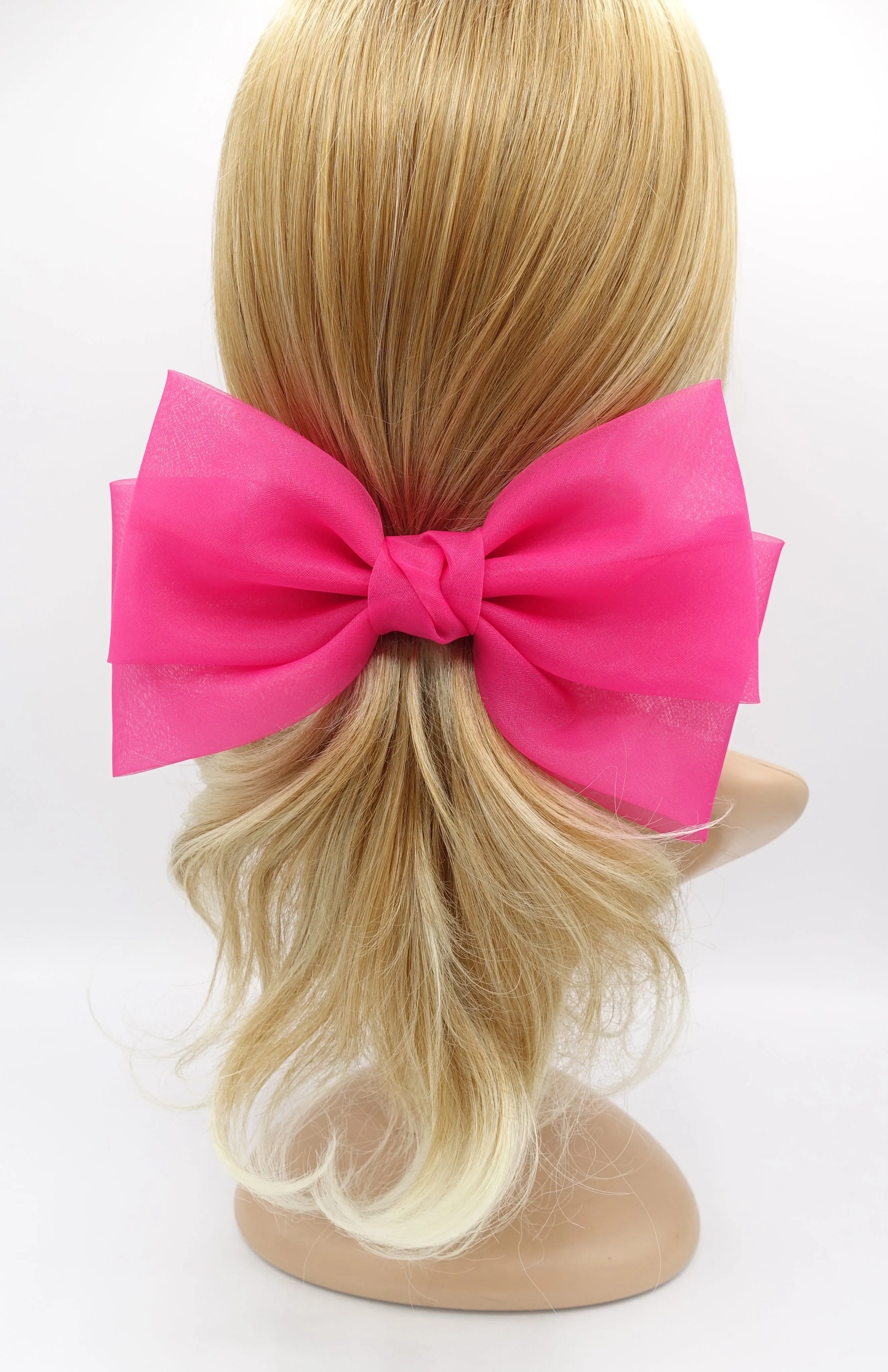 Texas organza hair bow big stylish bow hair accessories for women