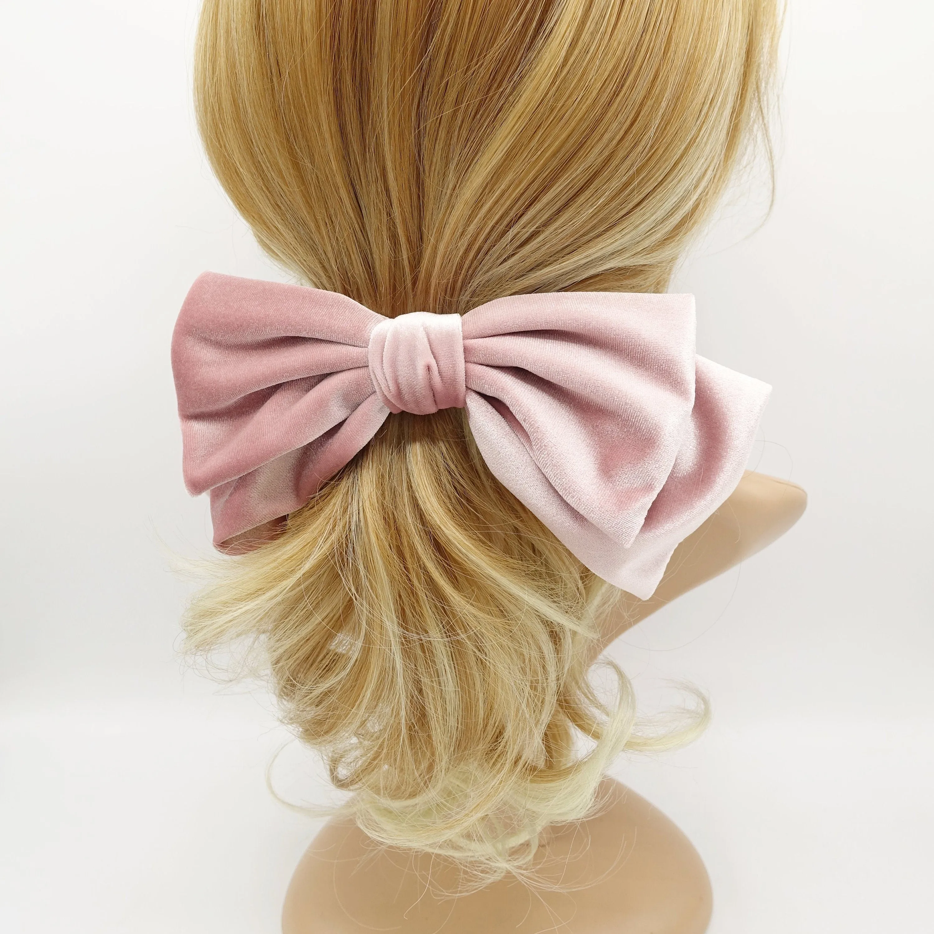 Texas velvet bow french hair barrette big hair bow  accessory for women