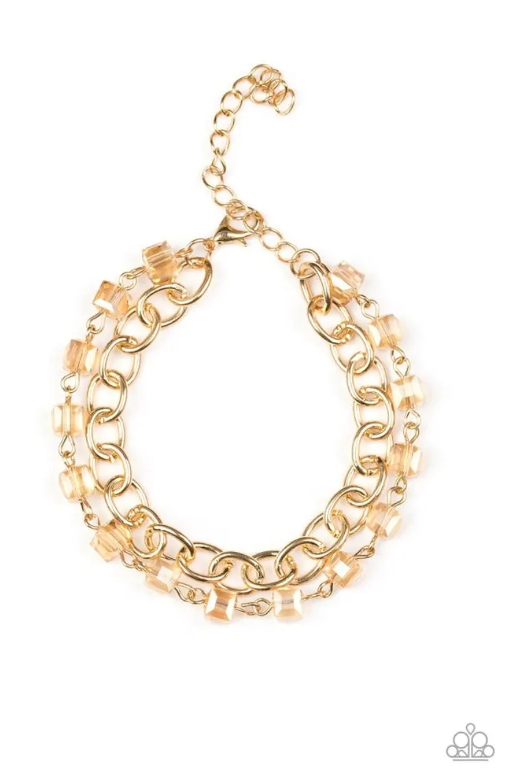 The Block Party - Gold Bracelet - Paparazzi Accessories