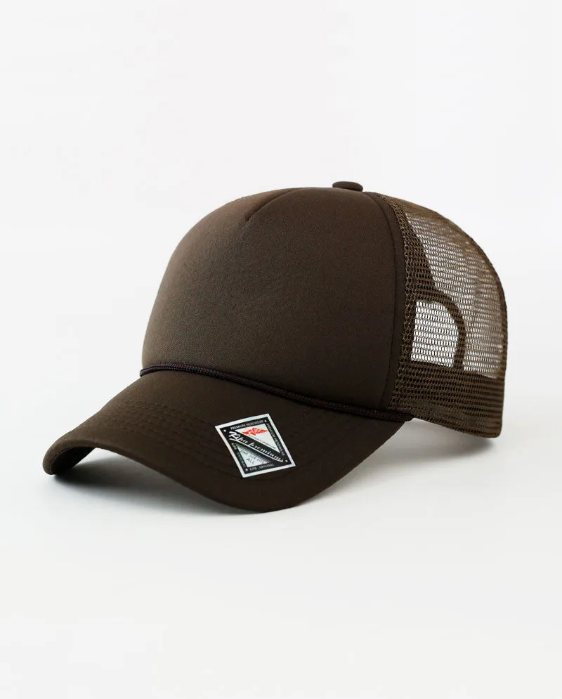 The Hat Depot - Sponge Basic One Color Trucker Cap