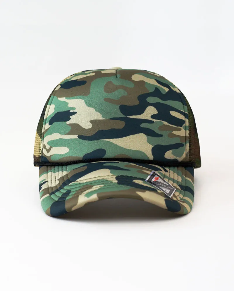 The Hat Depot - Sponge Basic One Color Trucker Cap