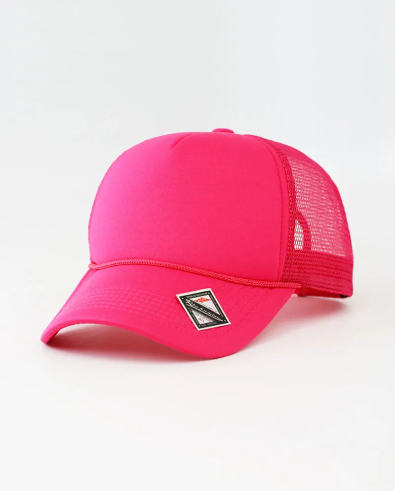 The Hat Depot - Sponge Basic One Color Trucker Cap