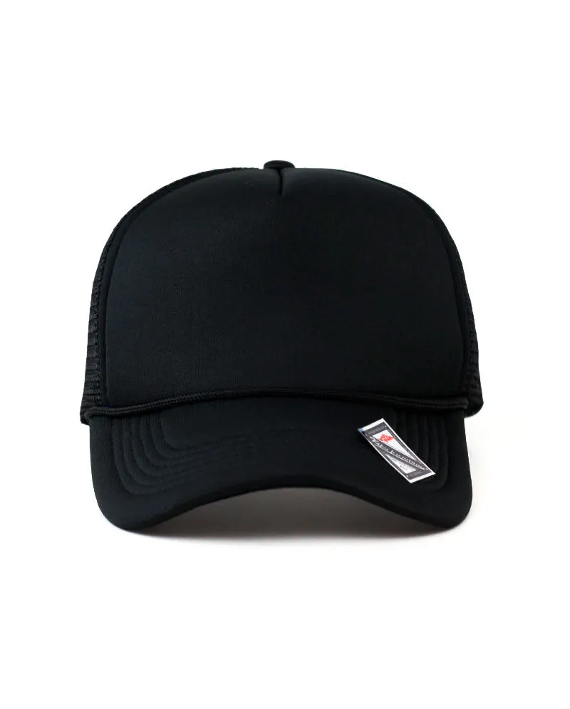 The Hat Depot - Sponge Basic One Color Trucker Cap